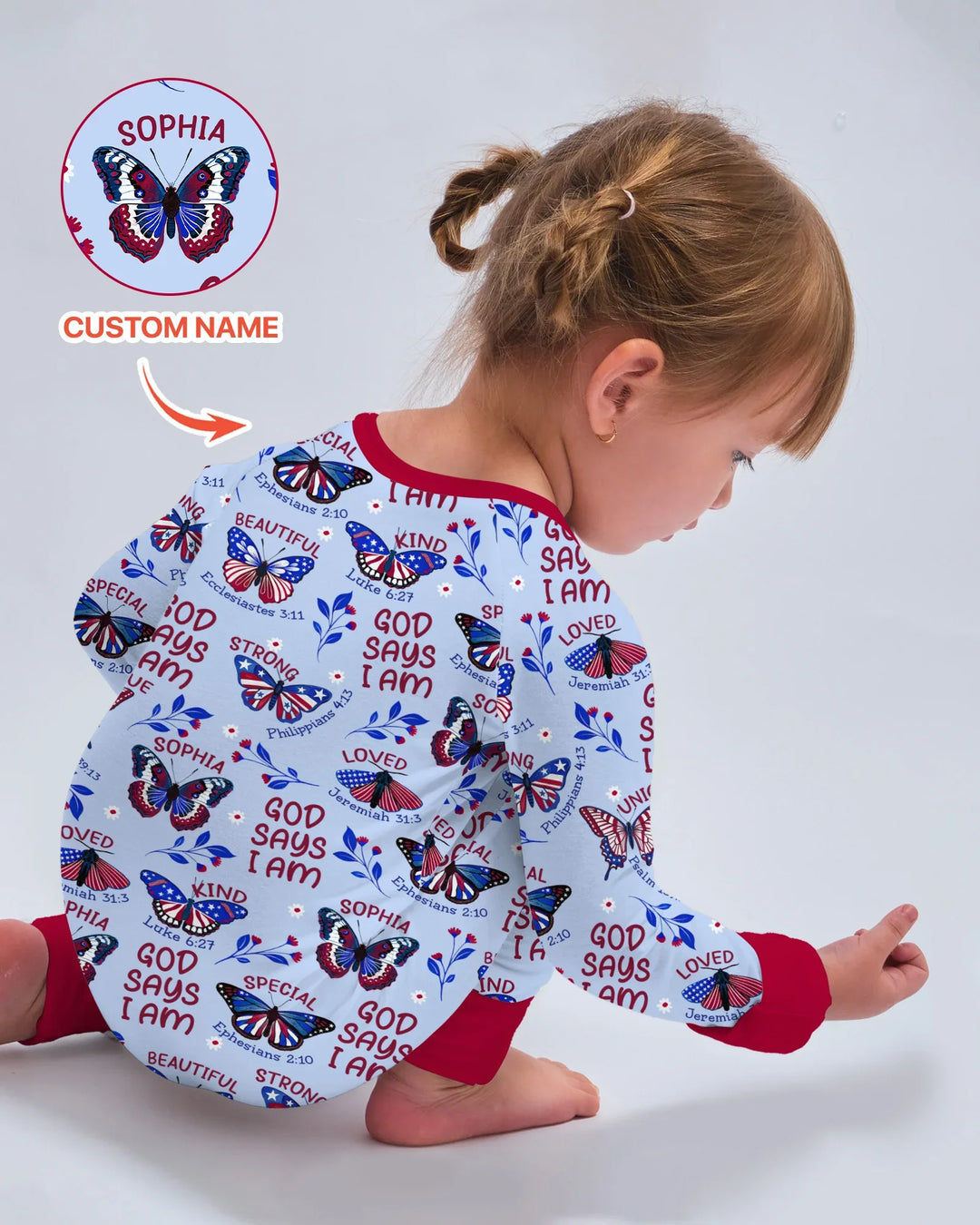 God Says I Am - Liberty Wings Custom Name Bamboo Convertible Zippy