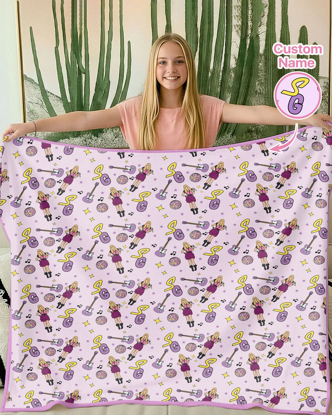 Custom Name Mini Rockstar Blanket