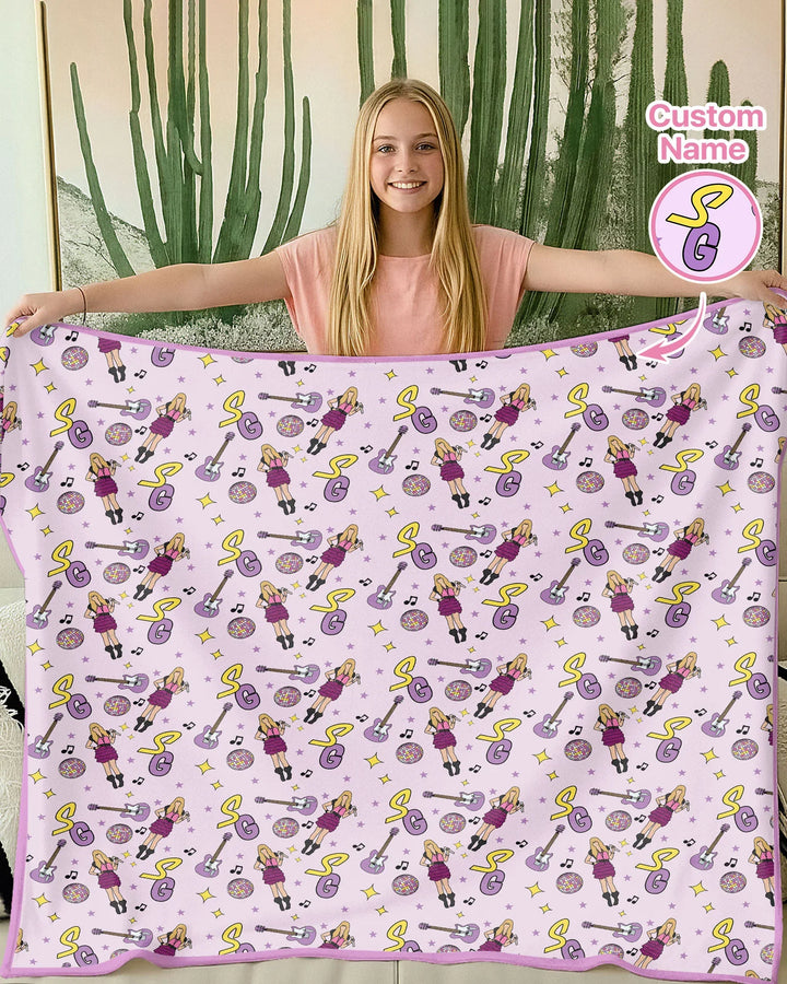 Custom Name Mini Rockstar Blanket