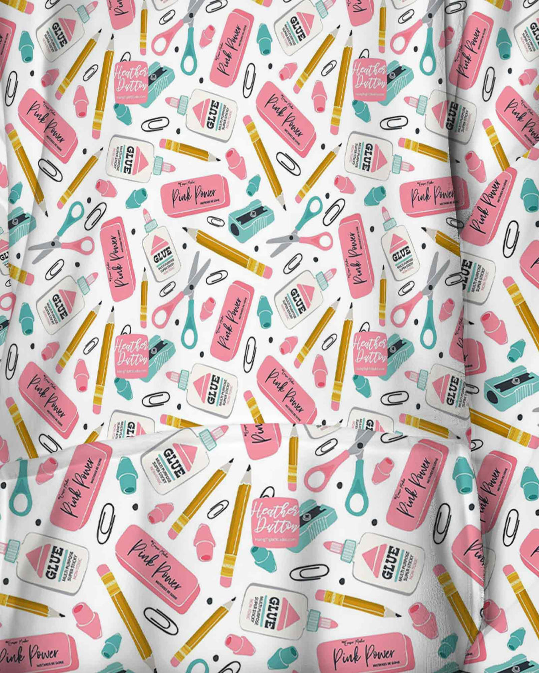 Pink Power School Supplies Bamboo Blanket Hoodie