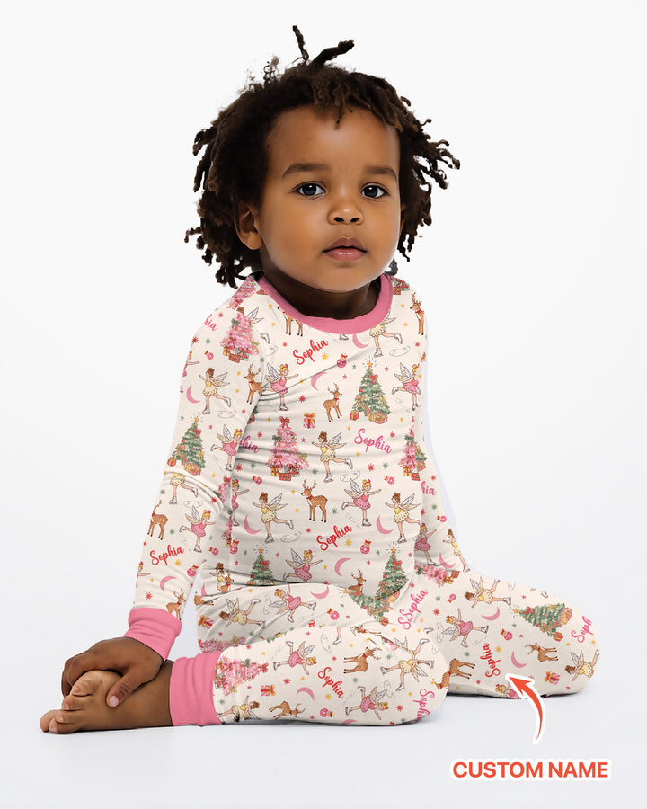 Christmas Checkered Bamboo Two Piece Long Sleeve Pajama Set