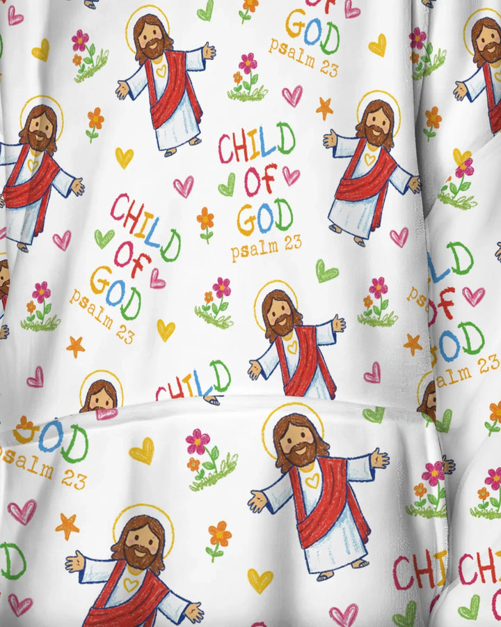 Jesus Loves Me Bamboo Blanket Hoodie