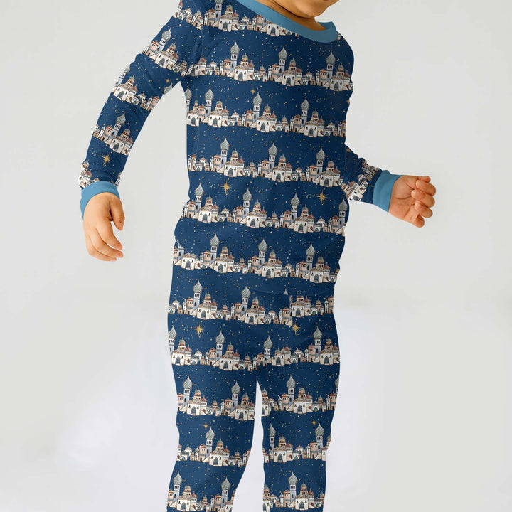 O Little Town of Bethlehem Bamboo Two Piece Long Sleeve Pajama Set