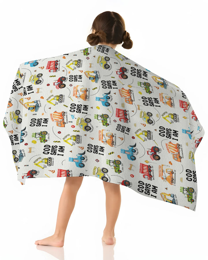 God Says I Am Boy Bamboo Beach Towel