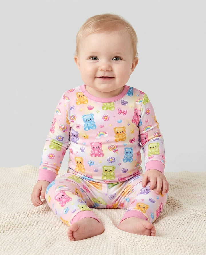 Gummy Bear Candyland Bamboo Two Piece Long Sleeve Pajama Set