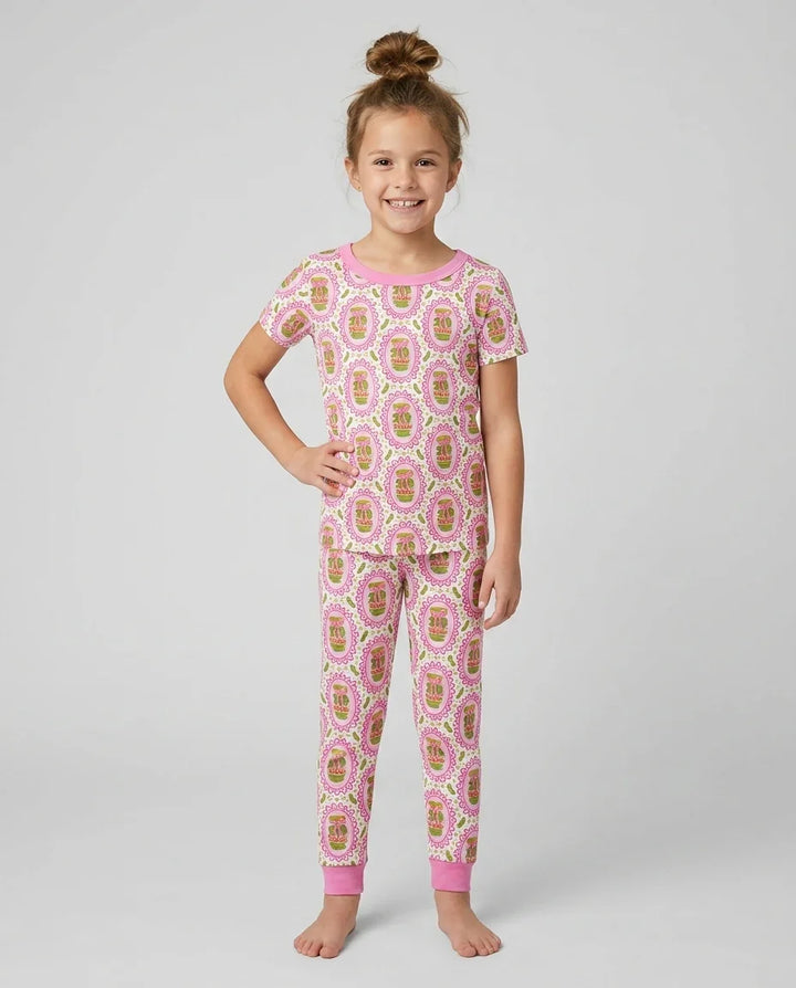 Pickle Coquette Bamboo Two Piece Short Sleeve Pajama Set