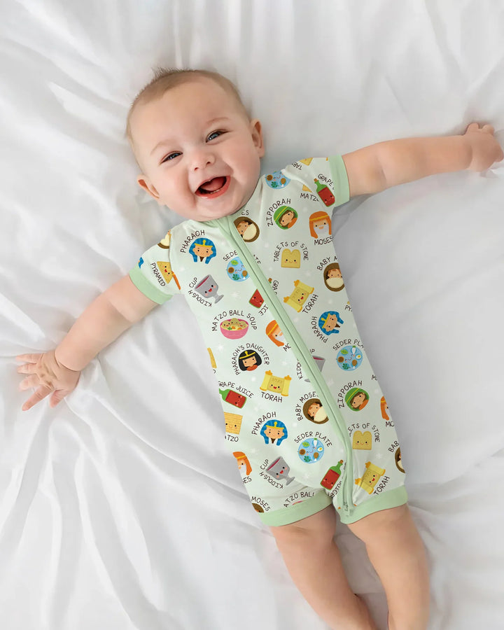 Cute Passover Characters Bamboo Shorty Zippy