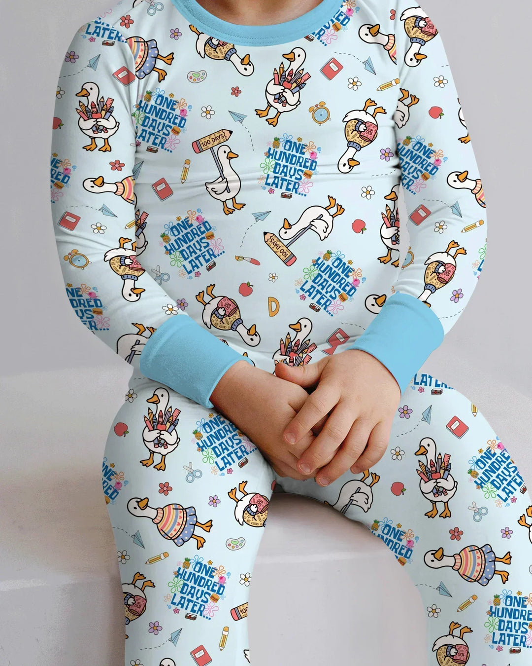 One Hundred Days Later Silly Goose Bamboo Two Piece Long Sleeve Pajama Set