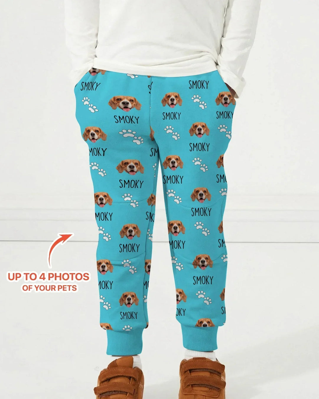 Custom Name and Pet Photos Bamboo Jogger
