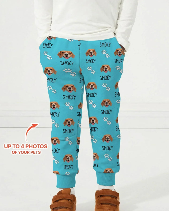 Custom Name and Pet Photos Bamboo Jogger