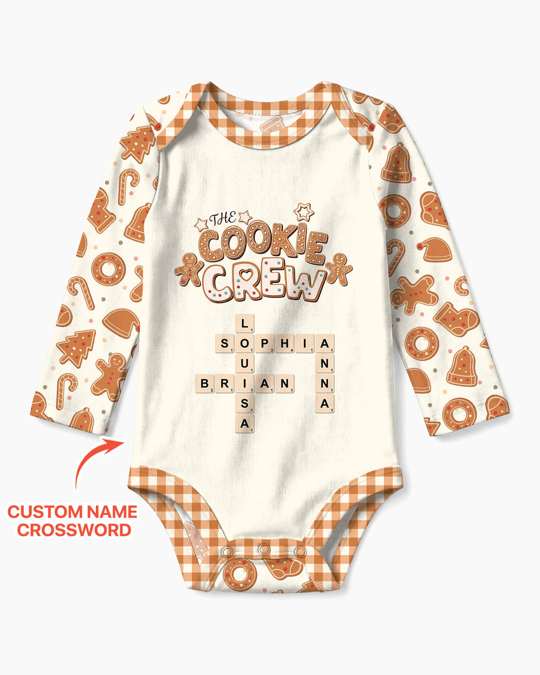 Custom Crossword Cookie Crew Bamboo Bodysuit