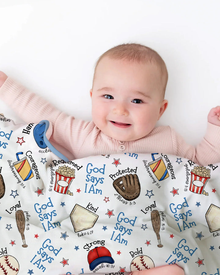 Christian Baseball Bamboo Blanket