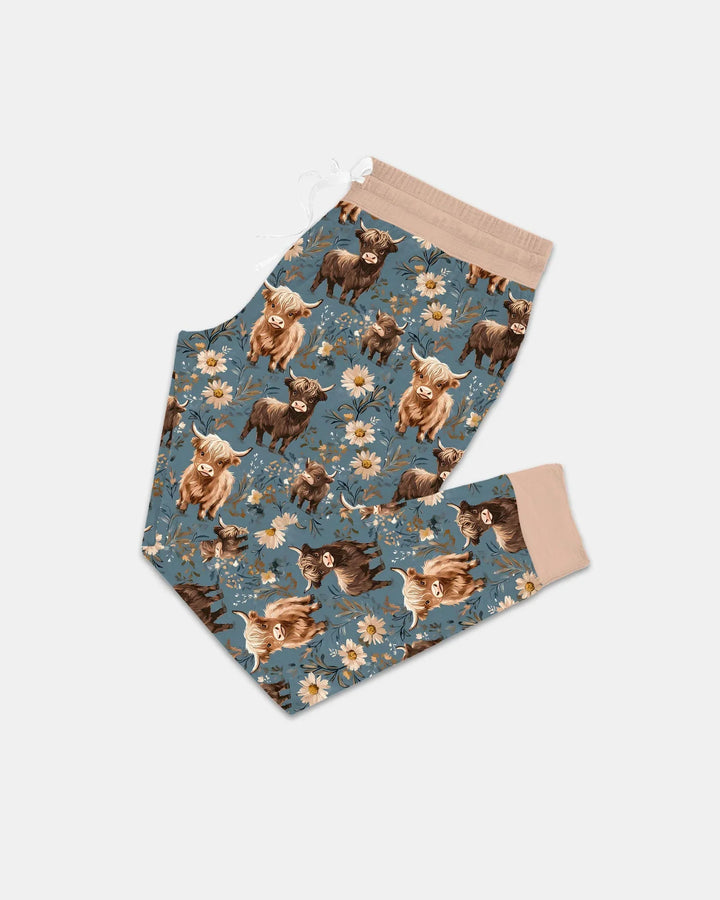 Majestic Highland Cows Family Matching Bamboo Women Pajama Set