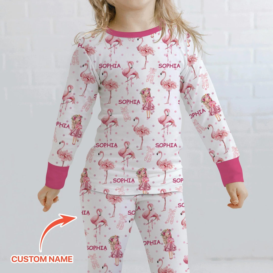 Little Ballerina Dreams Bamboo Two Piece Long Sleeve Pajama Set