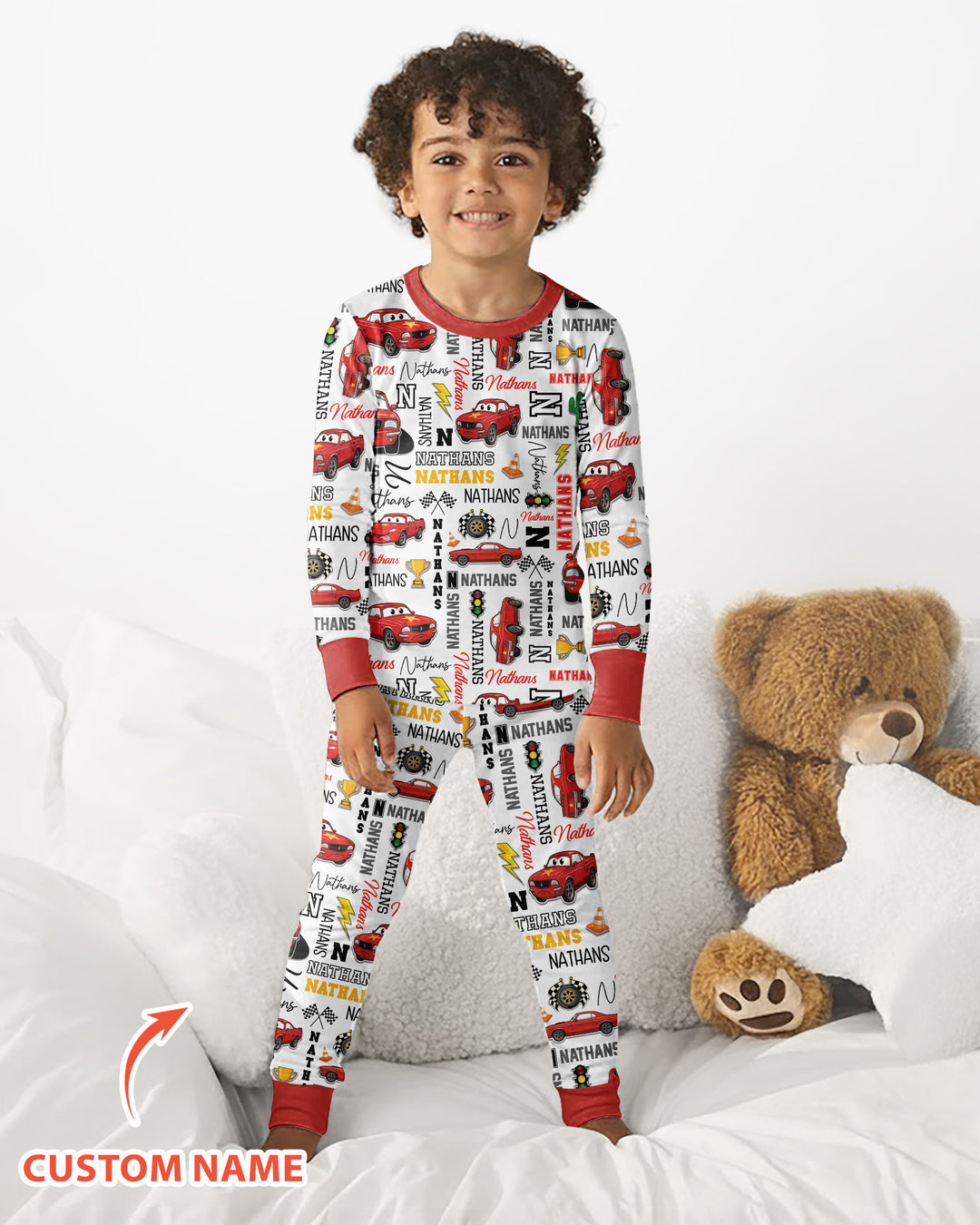 Fast Car Bamboo Two Piece Long Sleeve Pajama Set