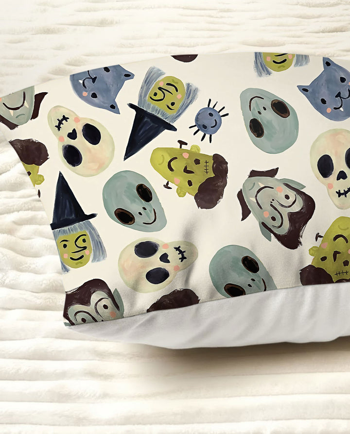 Halloween Face Bamboo Pillow Case