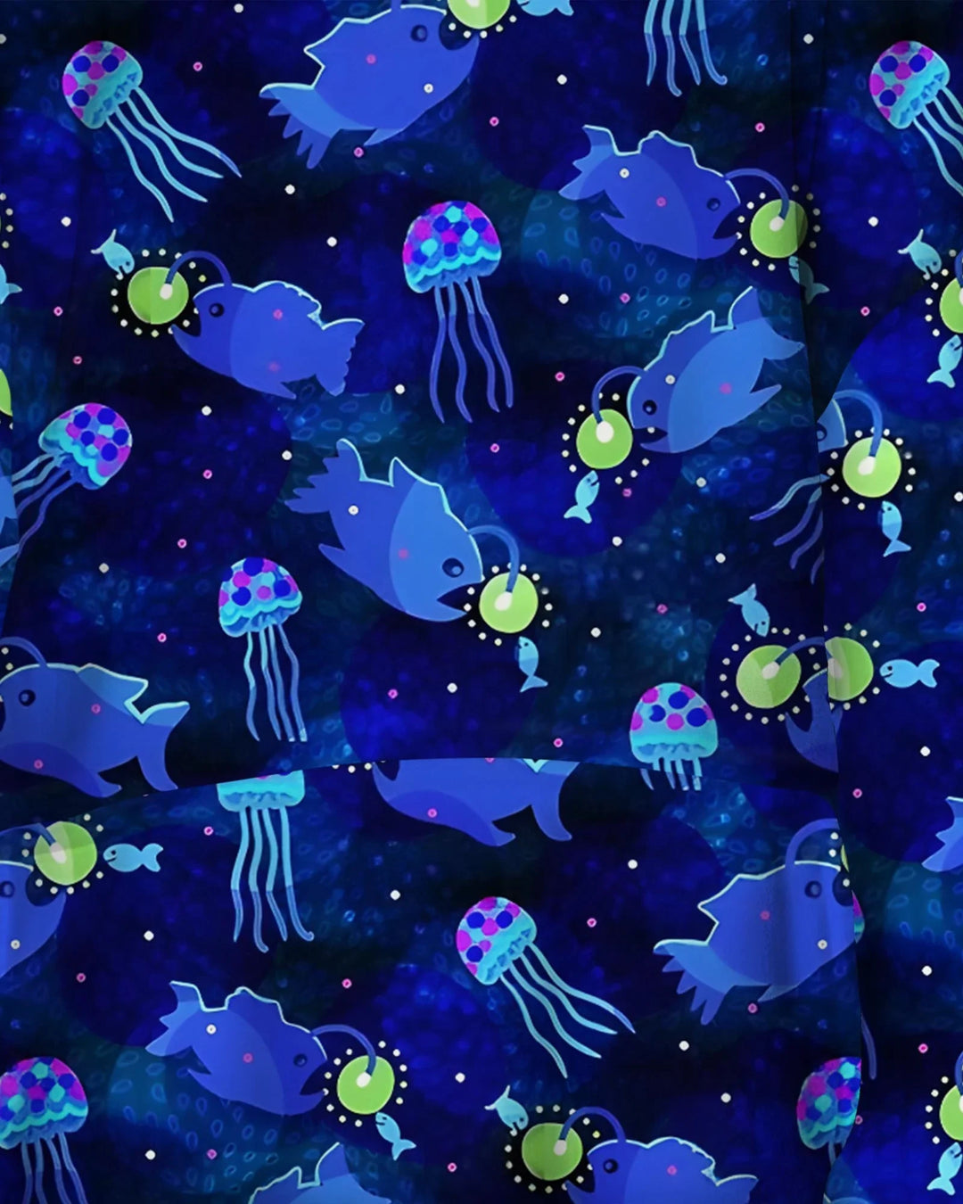 Happy Glow Fish Wearable Bamboo Blanket Hoodie