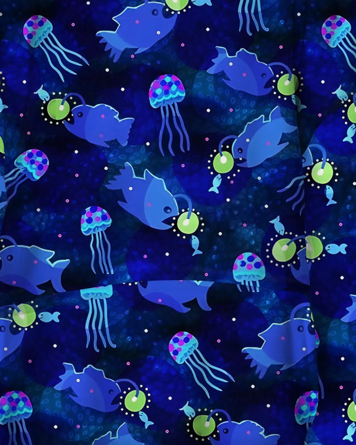 Happy Glow Fish Wearable Bamboo Blanket Hoodie