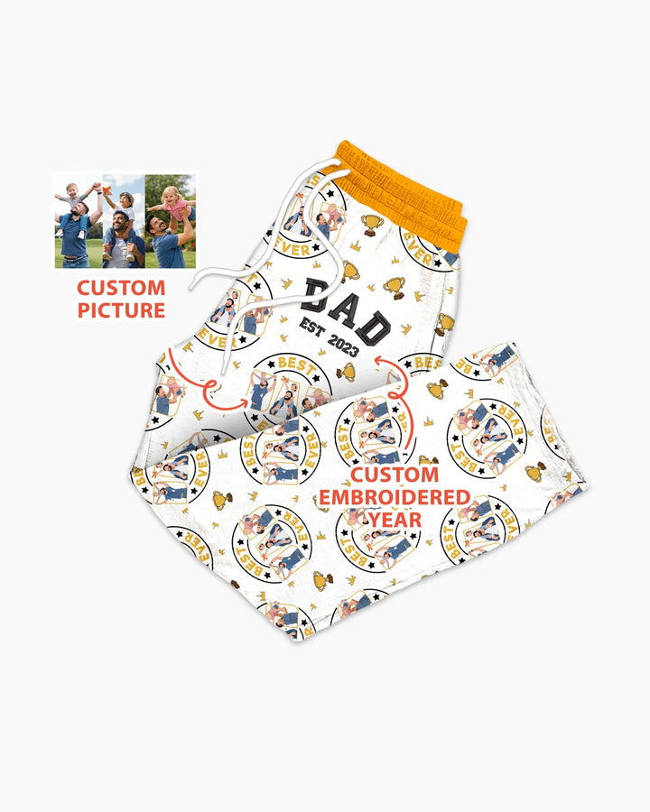 Personalized Family Matching Father's Day Embroidered Bamboo Men's Pajama Set