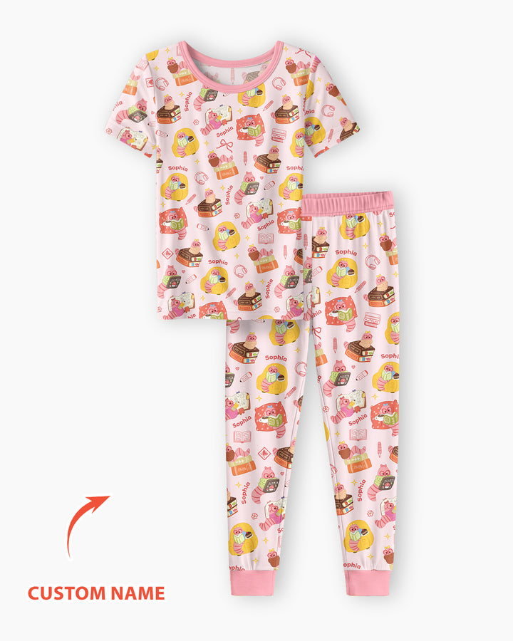 CUSTOM Template Bamboo Two Piece Short Sleeve Pyjamas Set