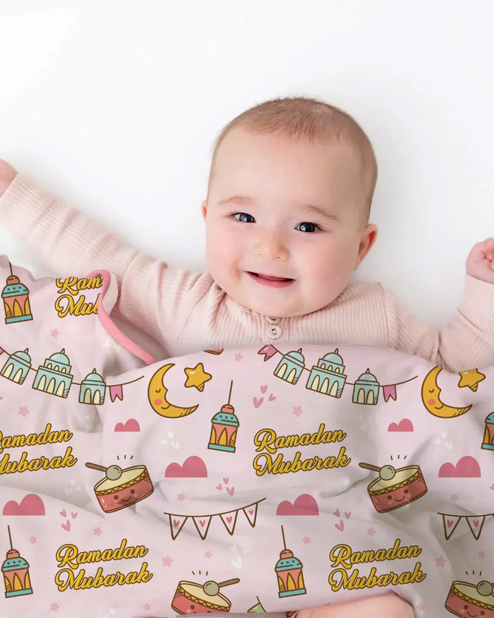 Ramadan Mubarak Bamboo Blanket