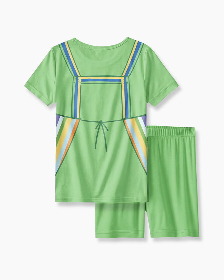 Template Bamboo Two Piece Short Sleeve Shorts Pyjamas Set
