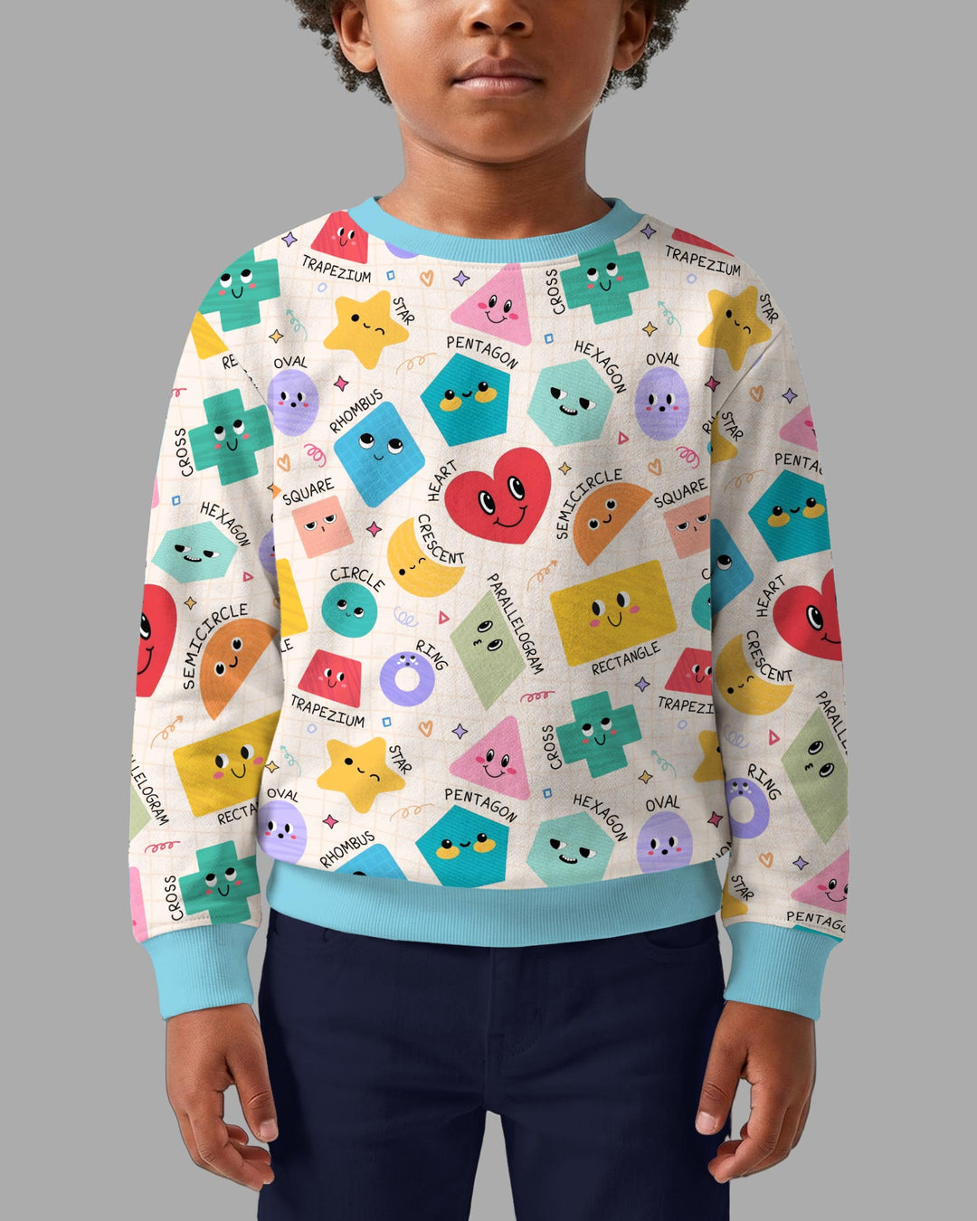 Happy Shape Squad Family Matching Bamboo Crewneck Sweatshirt