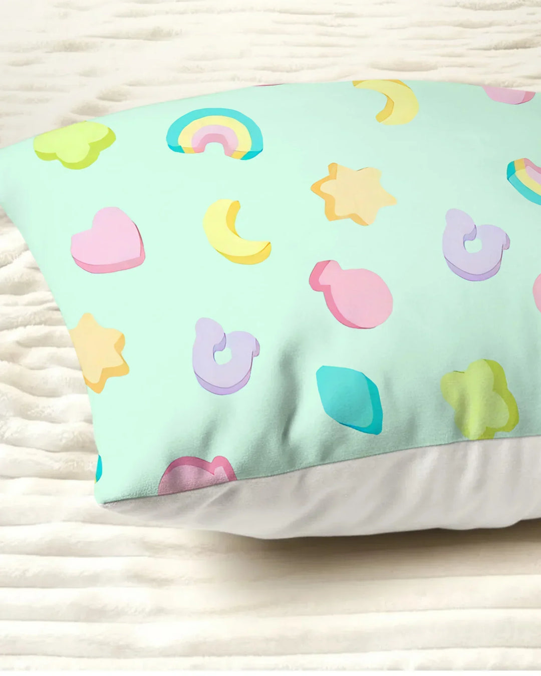 Pastel Lucky Charms Scatter Bamboo Pillow Case