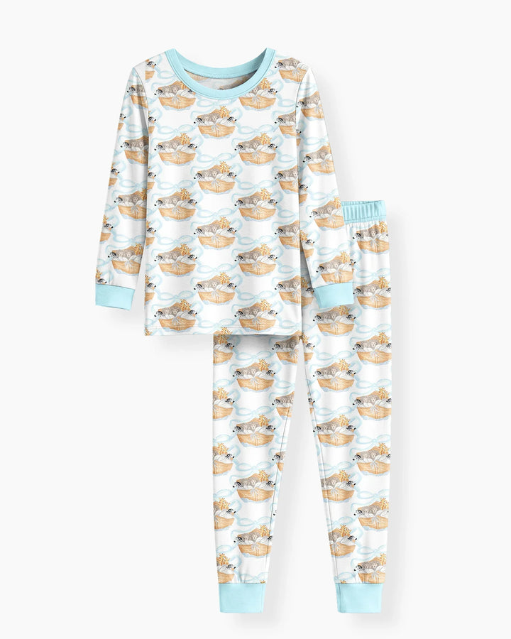 Noah's Ark Bamboo Two Piece Long Sleeve Pajama Set