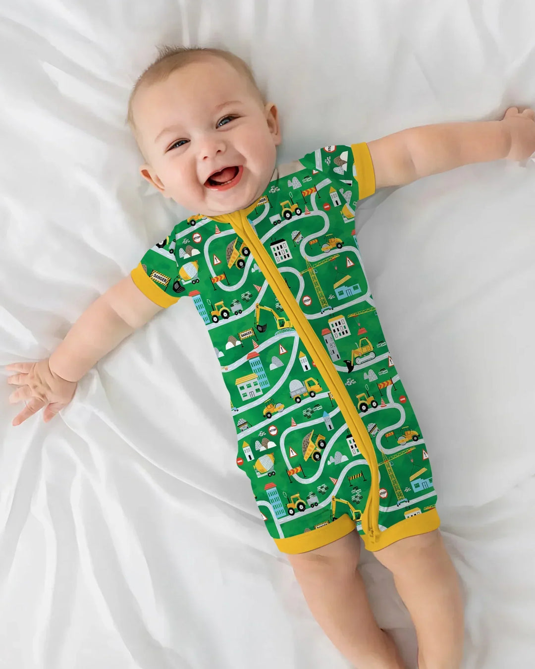 Little Builder Construction Zone Bamboo Shorty Zippy
