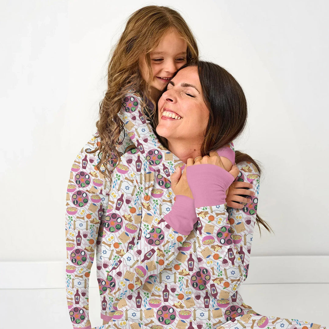 Passover Meal Bamboo Two Piece Long Sleeve Pajama Set