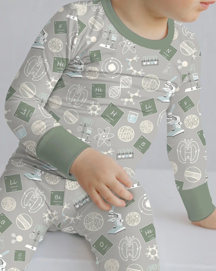 A Moment Of Science Bamboo Two Piece Long Sleeve Pajama Set