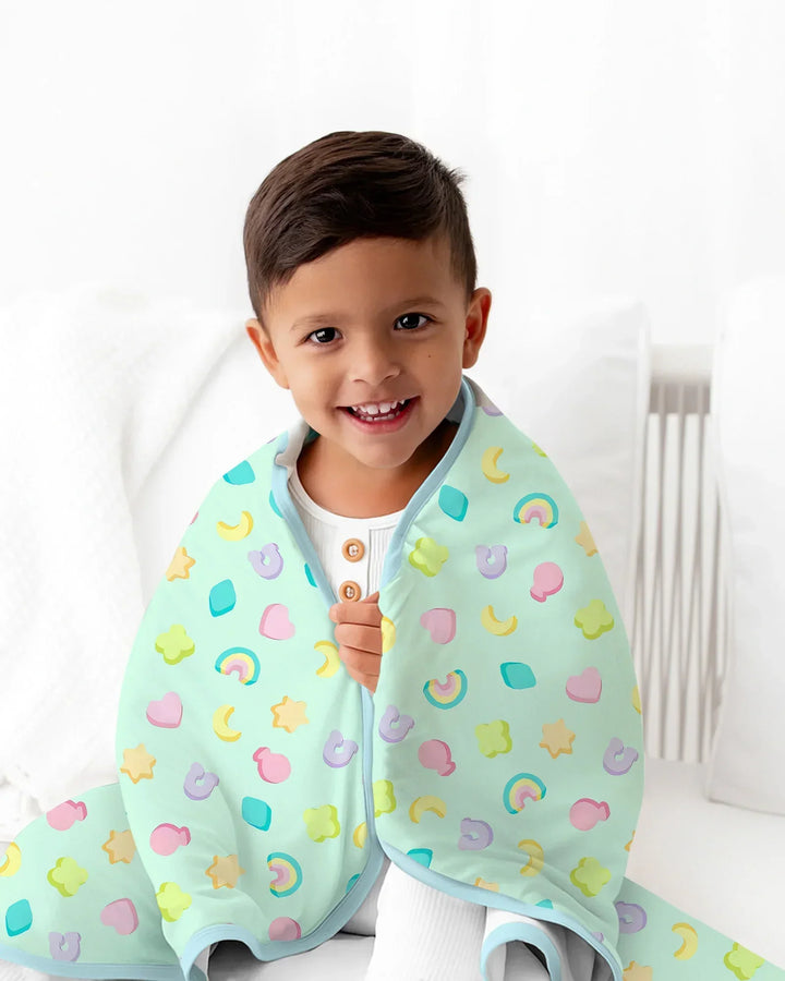 Pastel Lucky Charms Scatter Bamboo Blanket