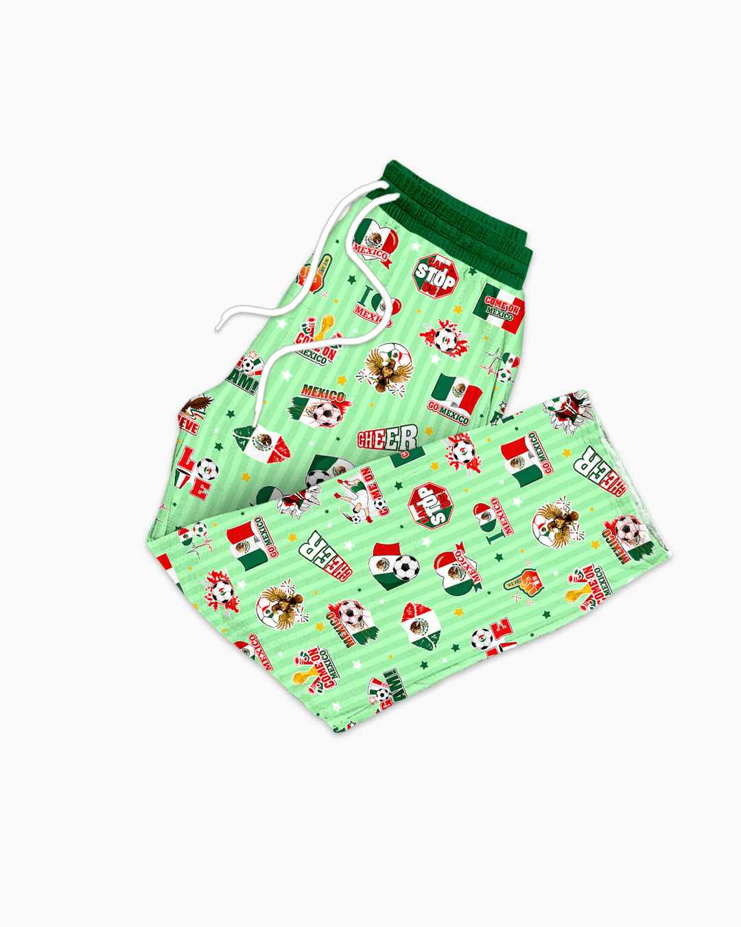 Soccer Game Day Go Team Mexico Family Matching Bamboo Men's Pajama Set