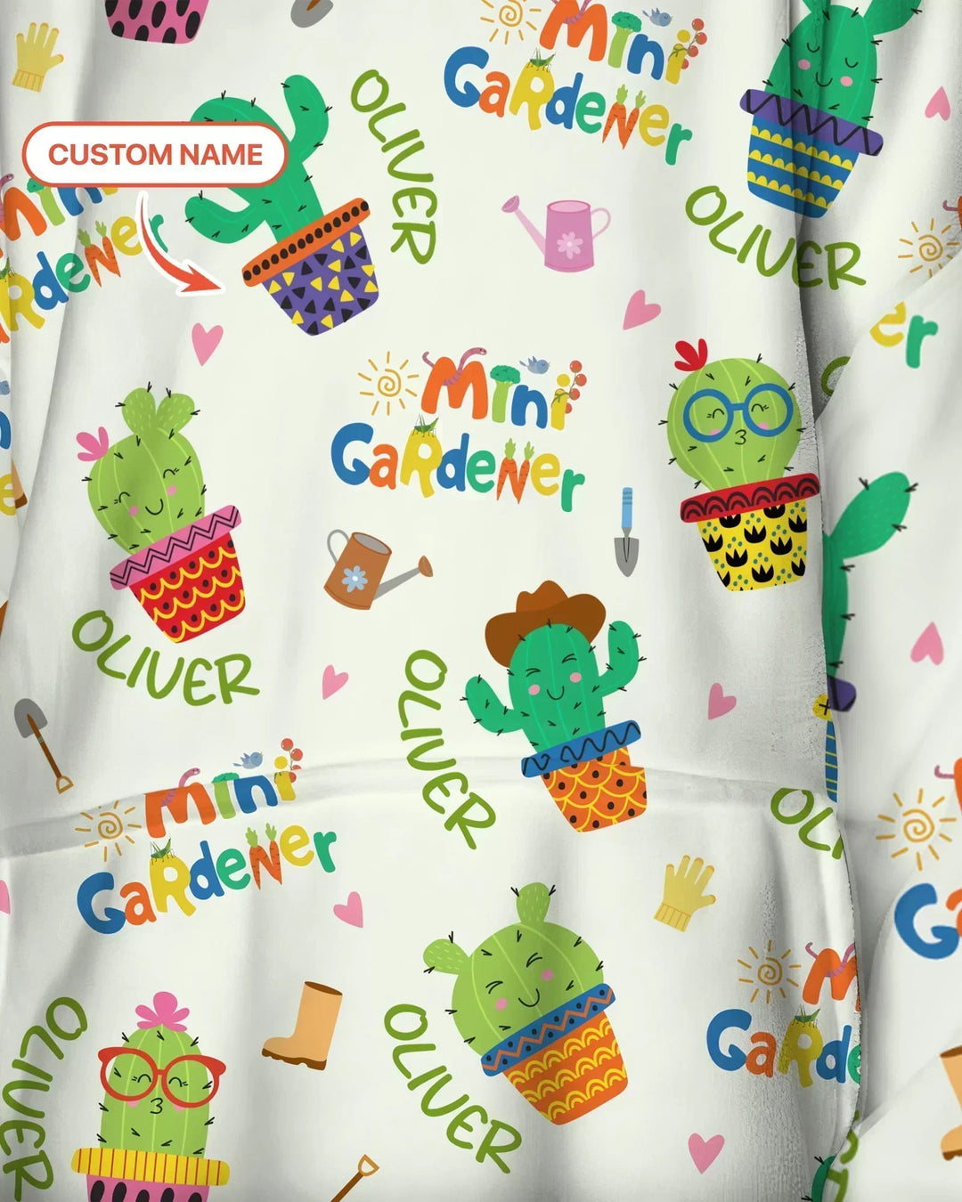 Custom Name Mini Gardener Bamboo Blanket Hoodie