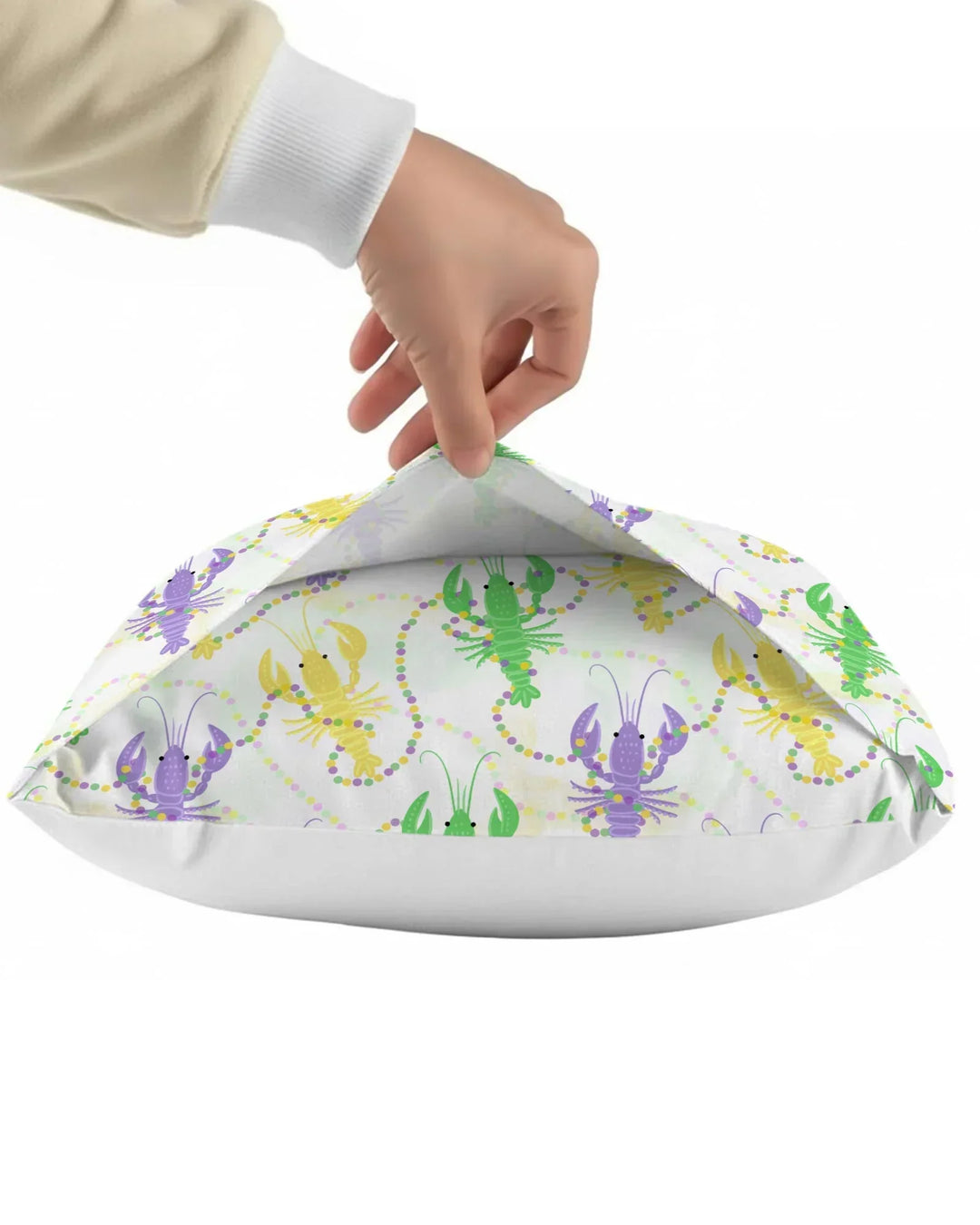 Mardi Gras Crawfish Family Matching Bamboo Pillow Case