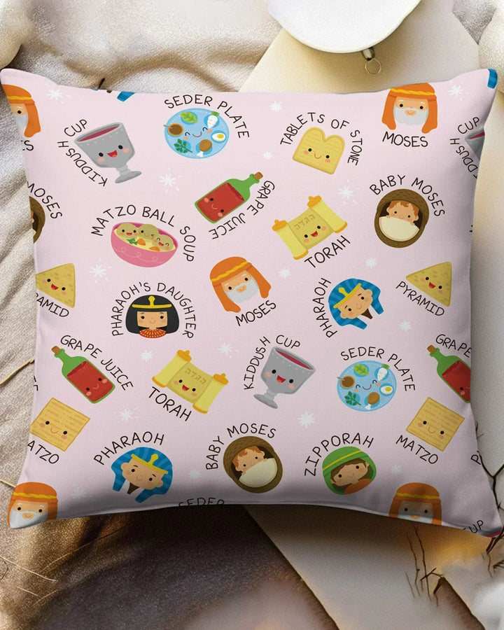 Cute Passover Characters Bamboo Pillow Case