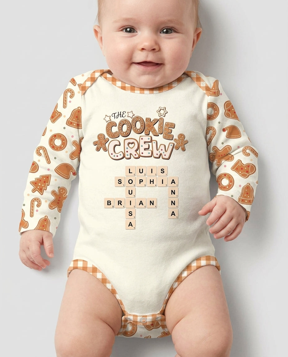 Custom Crossword Cookie Crew Bamboo Bodysuit