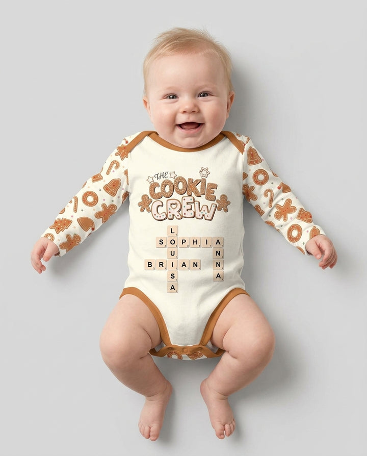 Custom Crossword Cookie Crew Bamboo Bodysuit