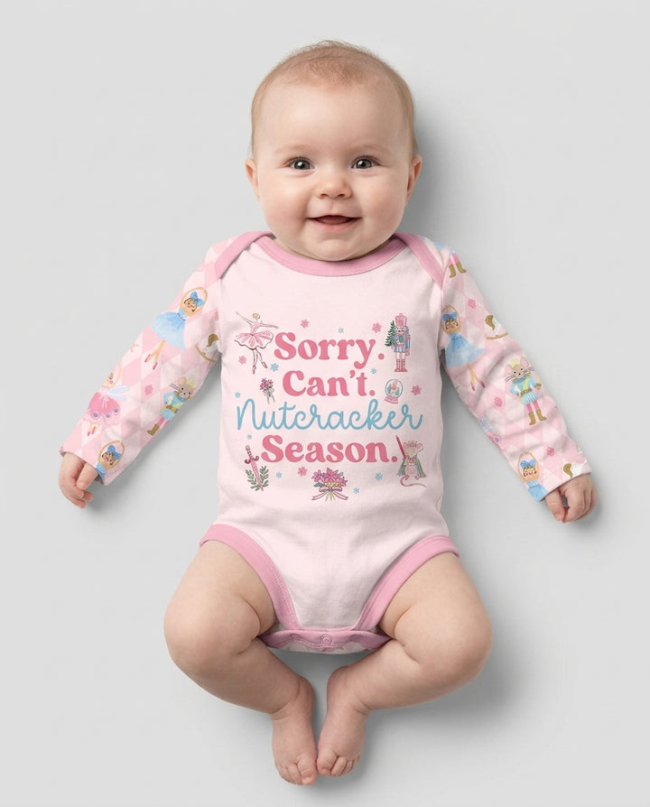 Sorry Can't Nutcracker Season Ballet Christmas Bamboo Bodysuit