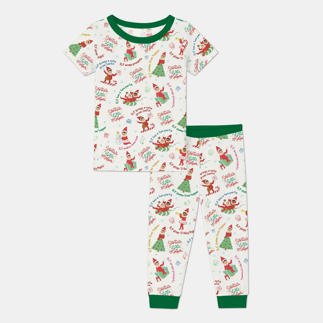Christmas Elf Bamboo Two Piece Short Sleeve Pajama Set