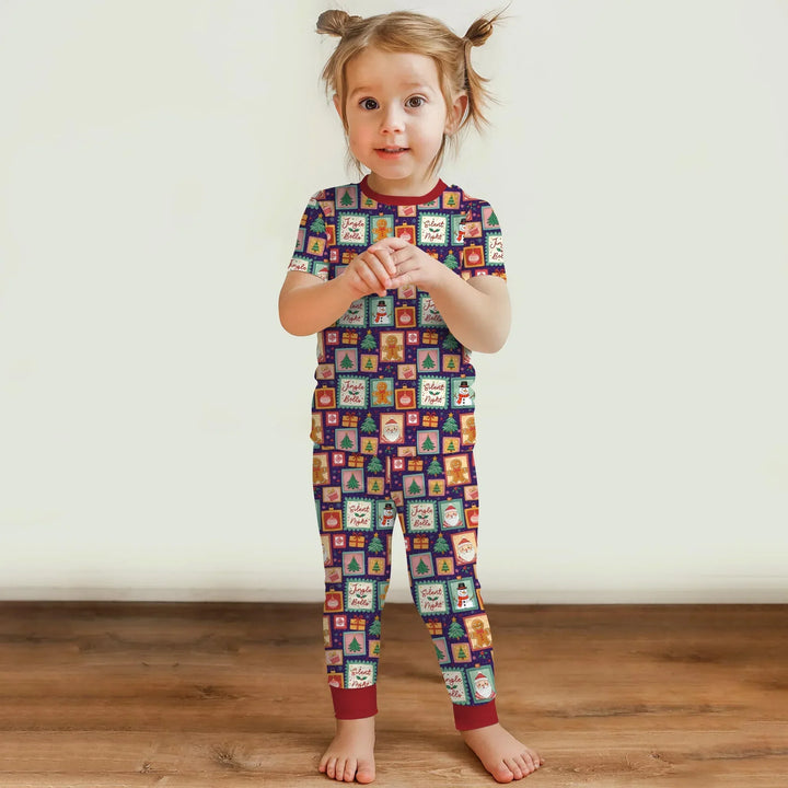 Magical Christmas Night Bamboo Two Piece Short Sleeve Pajama Set