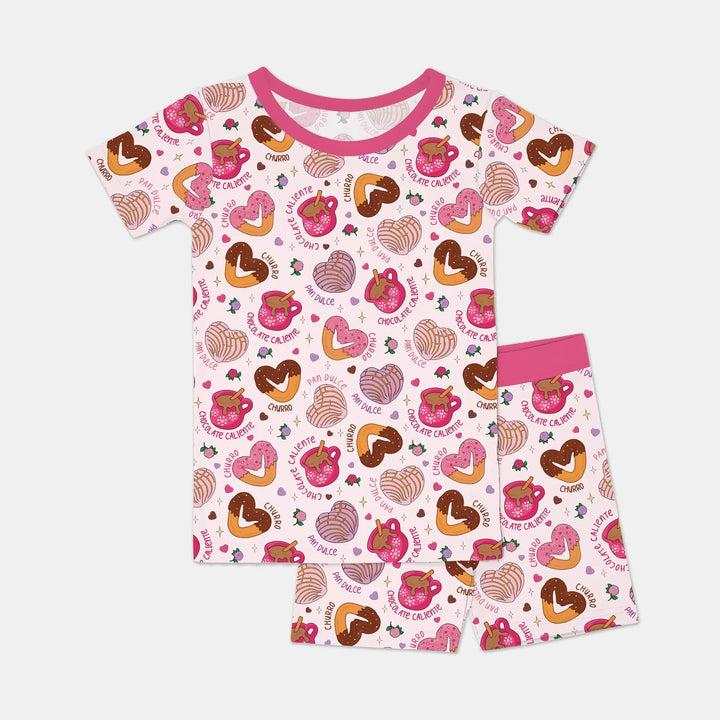 Te quiero un churro Bamboo Two Piece Short Sleeve Shorts Pajama Set