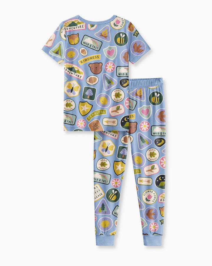 Little Explorer Bamboo Two Piece Short Sleeve Pajama Set