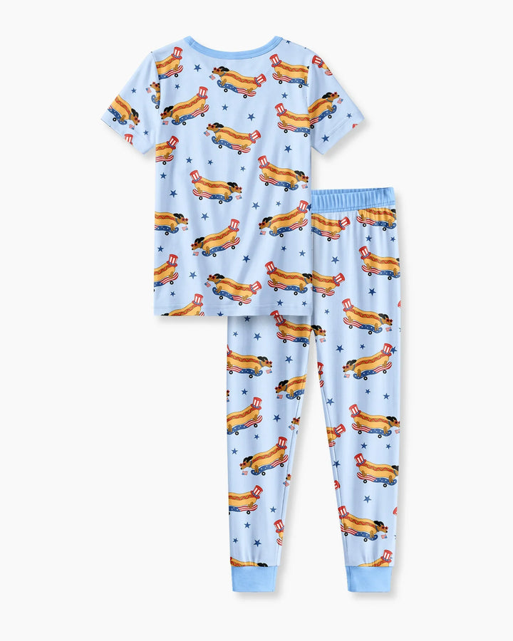 American Hot Dog Bamboo Two Piece Short Sleeve Pajama Set