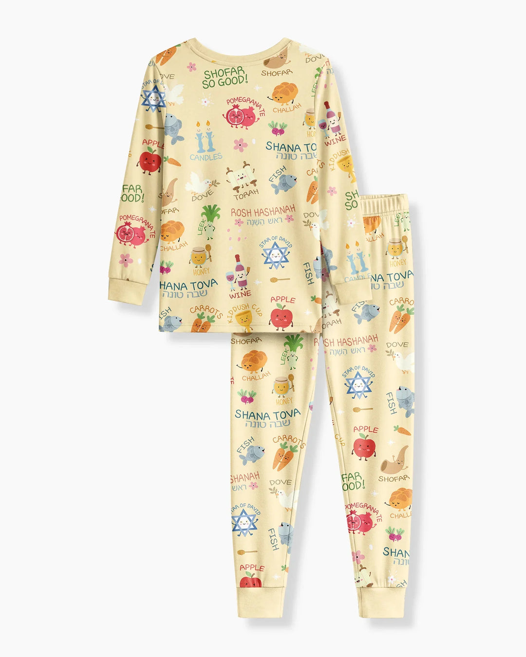 Family Rosh Hashanah Matching Bamboo Two Piece Long Sleeve Pajama Set