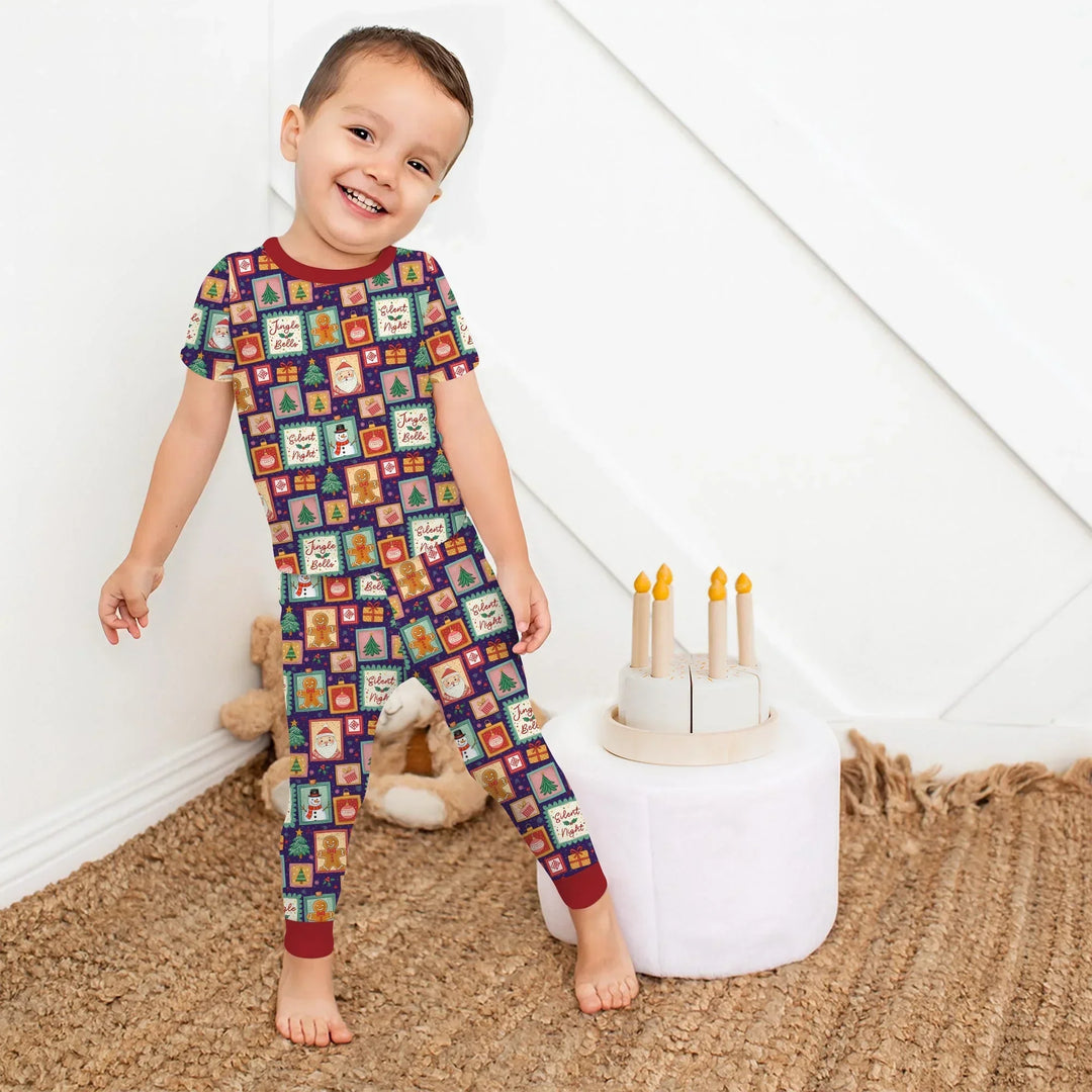 Magical Christmas Night Bamboo Two Piece Short Sleeve Pajama Set