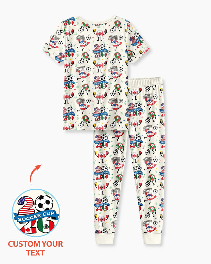 Soccer Squad 2026 Bamboo Two Piece Short Sleeve Pajama Set