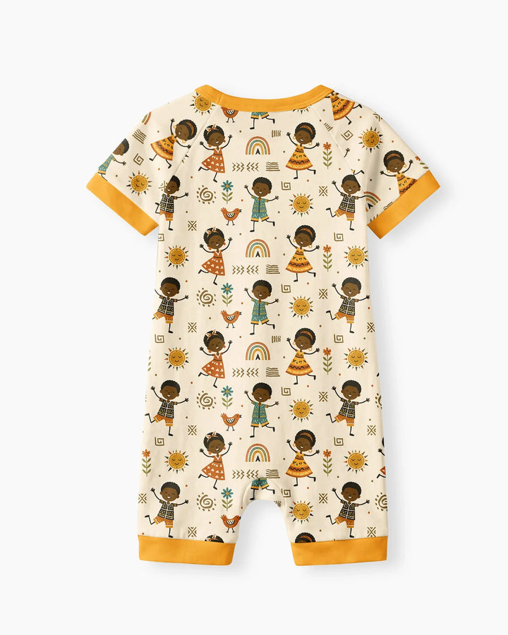 Cute African Heritage Bamboo Shorty Zippy