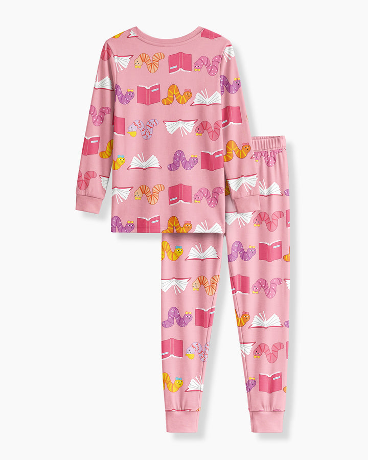 Bookworm Family Matching Bamboo Two Piece Long Sleeve Pajama Set